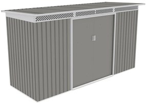 G21 Záhradný domček GRAH 483 - 340 x 142 cm, metalický šedý 63900992