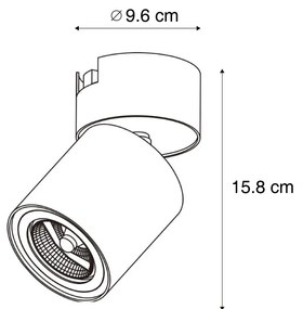 Moderný biely reflektor pre 1-fázový koľajnicový systém GU10 70mm - Iconic Roto