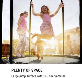 KLARFIT Jumpstarter, trampolína, 2,5 m Ø, sieť 120 kg max., 195 cm Ø skákacia plocha