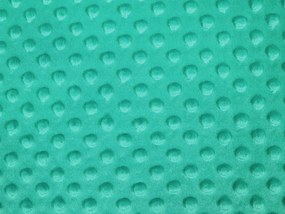 Biante Hrejivé posteľné obliečky Minky 3D bodky MKP-047 Tyrkysovo zelené Predĺžené 140x220 a 70x90 cm