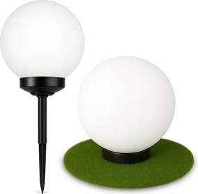 LED solárna lampa LED/1,2V 6500K 200 mAh pr. 25 cm IP44 biela/čierna