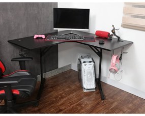 PC stôl Wesley, čierna