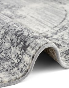 Hanse Home, Kusový koberec Gloria Lydia 106254 Creme Grey kruh, 160x160 (priemer) kruh, šedá, chodba / predsieň