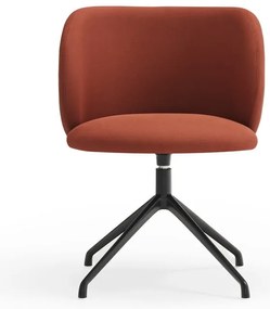 Čalúnené jedálenské kreslo v tehlovej farbe Mogi – Teulat