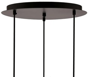 Luster na lanku SPIEGA 3xE27/60W/230V zlatá/čierna