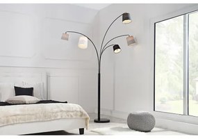 Stojaca lampa 36398 Čierna, šedá, biela  - Komfort-nábytok