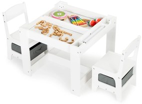 EcoToys Súprava dreveného stola a stoličiek ECOTOYS pre deti