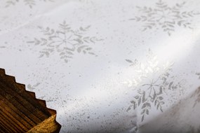Dekorstudio Luxusný Vianočný obrus s vločkami - strieborný SW15 Rozmer obrusu (šírka x dĺžka): 140x220cm