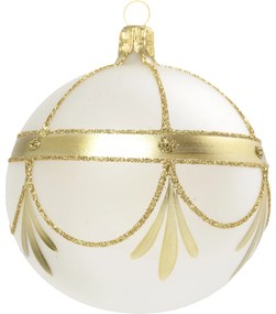 Bella Rose Sklenená vianočná ozdoba Guľa Mat Zlatá 2