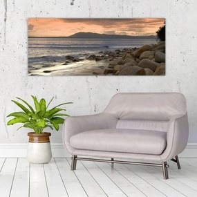 Obraz - More a hory (120x50 cm)