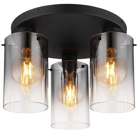 Globo 15907-3D - Prisadený luster FLORENTINA 3xE27/40W/230V pr. 40,5 cm čierna
