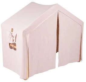 Ružový/v prírodnej farbe pikler trojuholník z borovicového dreva 112x61x94 cm Montessori – Meowbaby