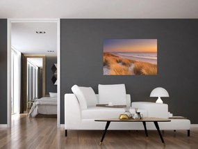 Obraz - Pláž pri západe slnka (90x60 cm)