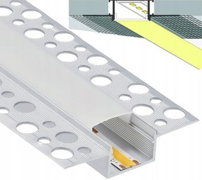 BERGE LED hliníkový profil zapustený 2m - sada