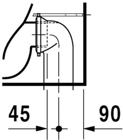 Duravit D-Code - Stojace WC, 560x355 mm, biela 21150900002