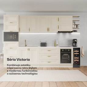 Klarstein Vinovilla Victoria 17 Built-In Duo Vilhelmine Edition, vinotéka, 17 fliaš, 3 farebné LED osvetlenie, sklenené dvierka