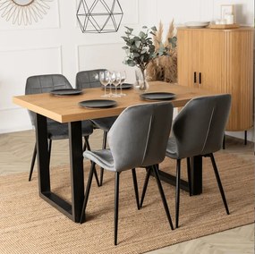 Stôl SANDRO 130–230 cm Dub Zlatý / Čierna