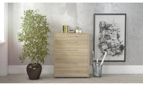 Modulárna knižnica v dekore duba v prírodnej farbe 89x113 cm Prima – Tvilum