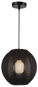 Závesný luster DANA na lankách, 1xE27/15W/230V, priemer 25 cm, čierny