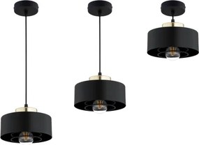 BRILAGI - Závesný luster na lanku SPRING 1xE27/60W/230V pr. 20 cm čierna/zlatá