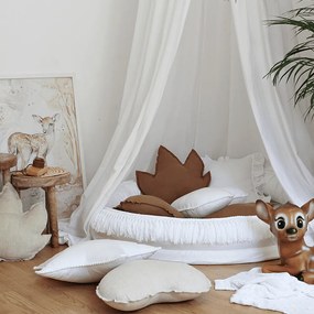 Ľanový vankúš srdca prírodný 44cm