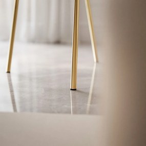 JEDÁLENSKÁ STOLIČKA ABREE BÉŽOVÁ + ZLATÉ NOHY