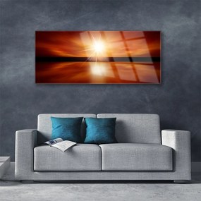 Obraz plexi Slnko nebo voda krajina 125x50 cm