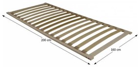 Lamelový rošt 200x160 cm Flexy  3-zónový. Vlastná spoľahlivá doprava až k Vám domov. 752076