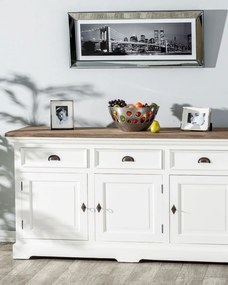 Komoda Brighton 180 x 55 x 95 cm white&amp;natural grey