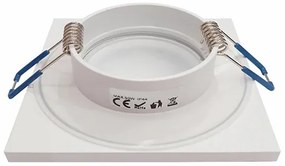 Podhľadové svietidlo Square, 1x biele kovové tienidlo, w