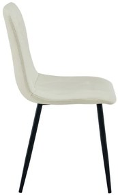 Set troch jedálenských stoličiek LIBRA béžové / čierne nohy (3 ks)