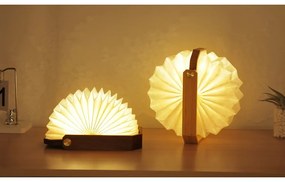 Biela/tmavo prírodná svetelná dekorácia na USB Origami – Gingko