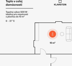 Klarstein Wonderwall Air Art Smart, infračervený ohrievač, 80 x 60 cm, 500 W, kvety