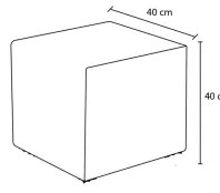 Taburet CUBI 40x40 cm žltý