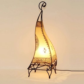 Orientálna rohová lampa Ibis 60cm biela