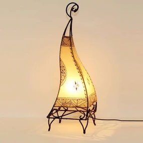 Orientálna rohová lampa Ibis 60cm biela