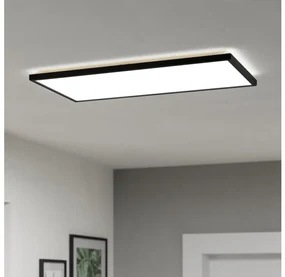 Eglo 901445-LED Kúpeľňové stropné svietidlo ROVITO 17,2W/230V 30x57cm IP44 čierna EG901445
