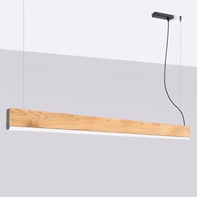 Závesné LED svietidlo Lykke 150, 1x LED 36w, 4000k, drevo