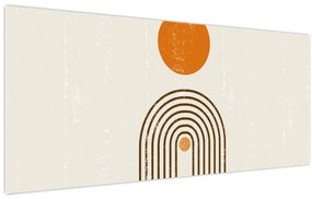 Obraz - Hnedé oblúky (120x50 cm)