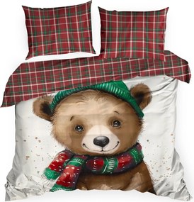 VIANOČNÉ OBLIEČKY Z MIKROVLÁKNA CUDDLE 200X220 CM, 2 KS 70X80 CM VZOROVANÉ