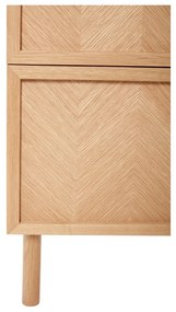 Nočný stolík z dubového dreva v prírodnej farbe Herringbone – Hübsch