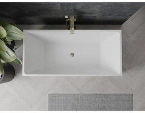 Mexen Nita, voľne stojaca vaňa 170 x 80 cm, biela, zlatý lesklý prepad, 52091708000-50