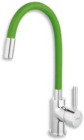 Ferro Zumba, drezová stojánková batéria s elastickým ramenom, Zelená/chrómová, 70710-0Z