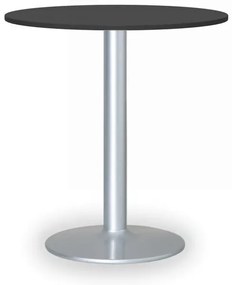 Konferenčný stolík FILIP II, priemer 80 cm, sivá podnož, grafit