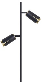 Stojacia lampa Flower, 2x čierne/zlaté kovové tienidlo, b