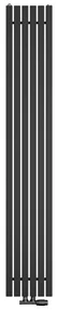 Regnis LUXAR, vykurovacie teleso 290x1600mm so stredovým pripojením 50mm, 643W, biela matná (RAL 9003), LUXAR160/29/D50/WHITE