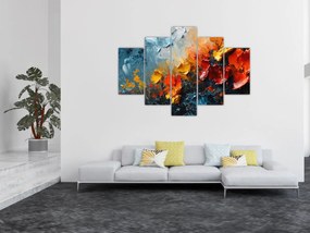 Obraz - Abstraktná maľba kvetov III. (150x105 cm)