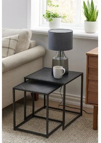 Noela Sada odkladacích stolíkov v dekore čierneho mramoru DUETTA 38,35