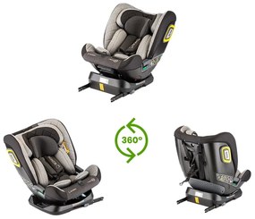 Bomimi autosedačka IDEAfix i-size 360° 40-150, metalic melange