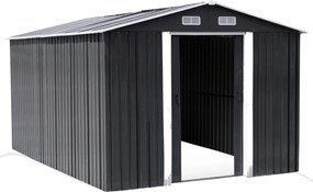 Záhradný domček BestBerg BBSH-1208A / 10,1 m² / 389 x 260 x 202 cm / antracitová/biela